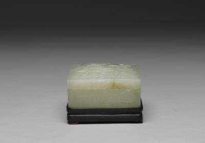 图片[2]-Square white jade box with “Haiwu tianchou” motif for blessing longevity, Attributed to  Lu Zigang, Ming dynasty (1368-1644)-China Archive